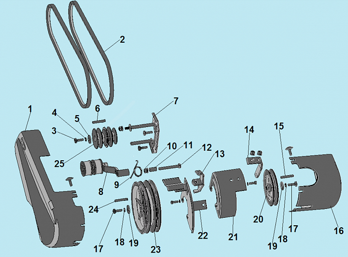 5 РЕМЕНЬ - ШКИВ  КУЛЬТИВАТОР CHAMPION BC8813