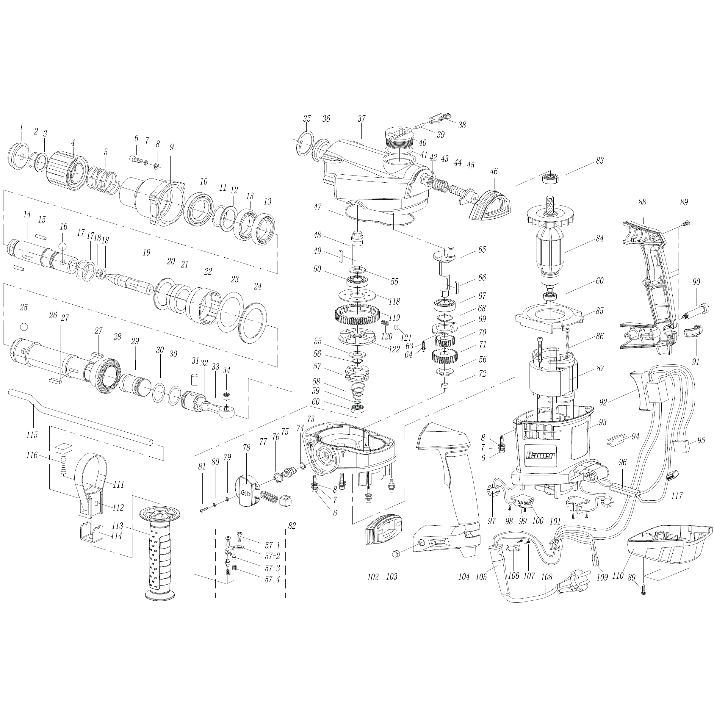 Перфоратор SDS-Max ЗПМ-40-1250 ЭВК